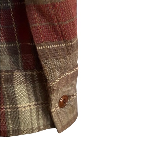 Ralph Lauren Men's Plaid Shirt - Red and Brown - Picture 4 of 6